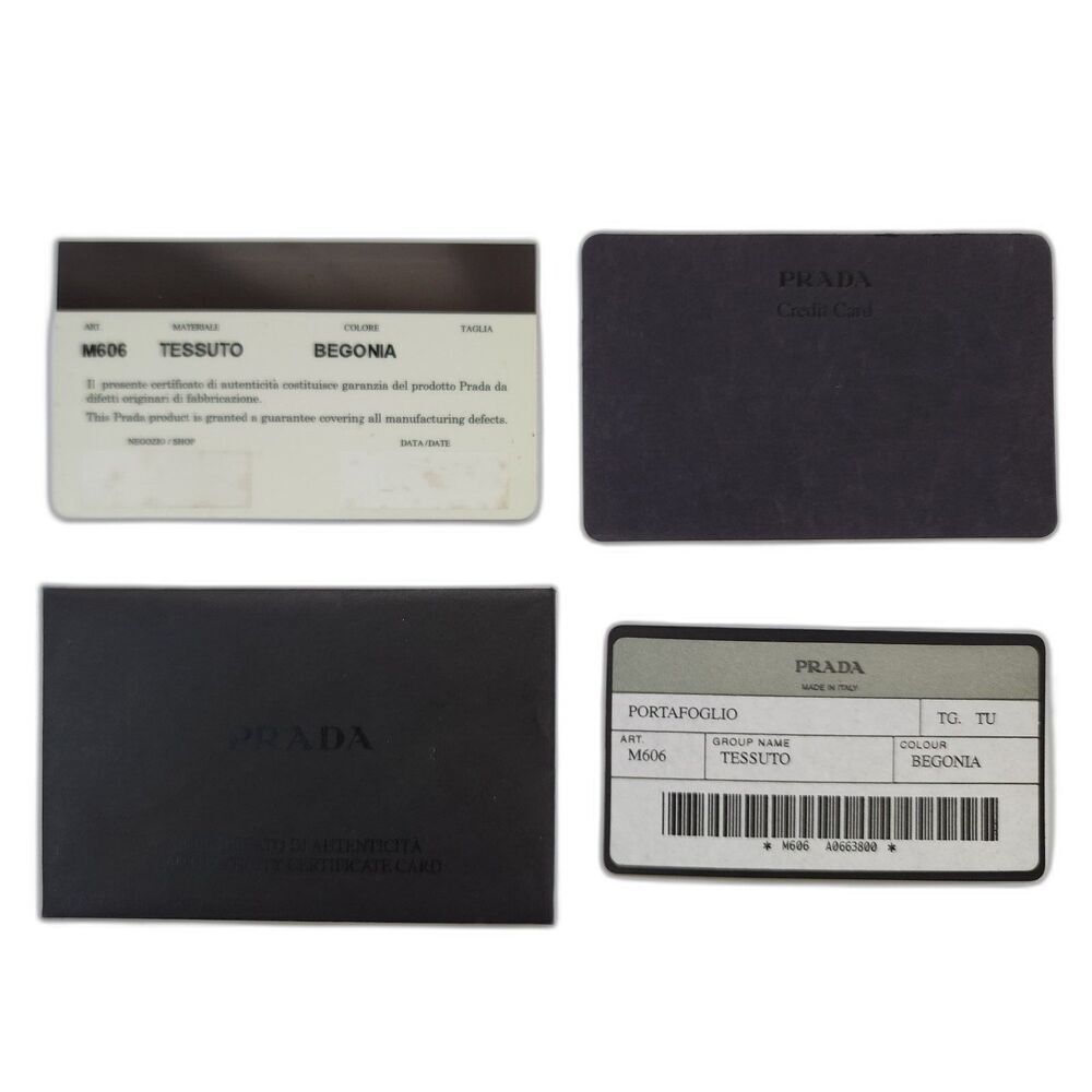 Prada Portafoglio Tessuto Zip Nylon Leather Wallet With COA and Box - Picture 4 of 16